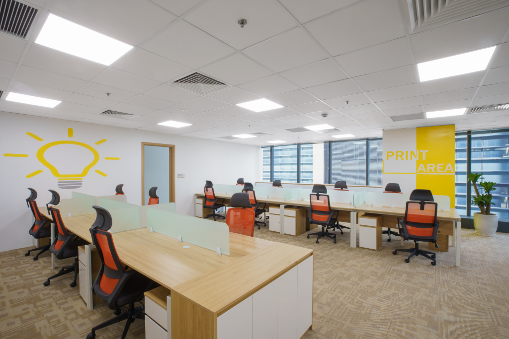 khu vực làm việc văn phòng trung tâm IT Mobifone