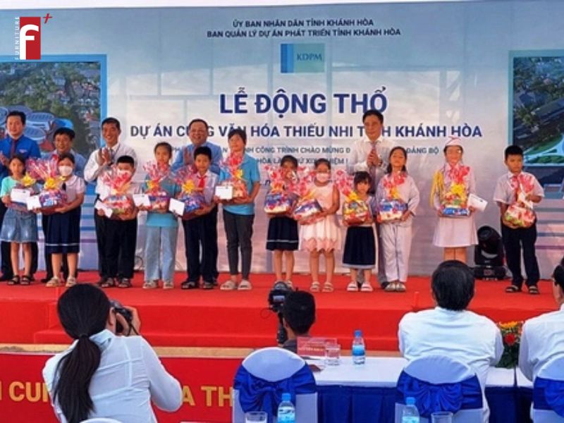 lễ động thổ dự án Cung Văn hóa thiếu nhi Khánh Hòa