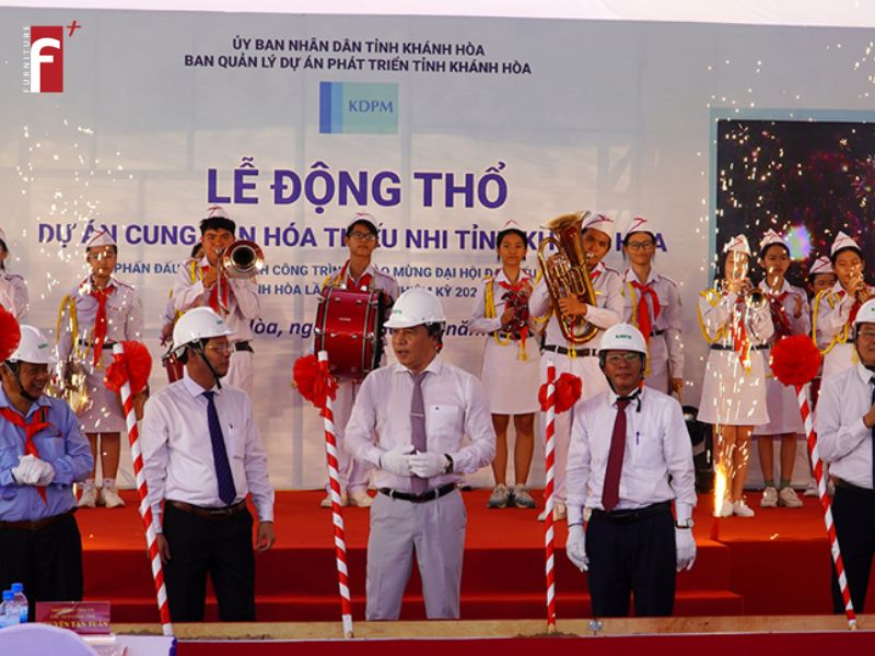 Lãnh đạo tỉnh Khánh Hòa dự lễ động thổ dự án Cung Văn hóa thiếu nhi Khánh Hòa