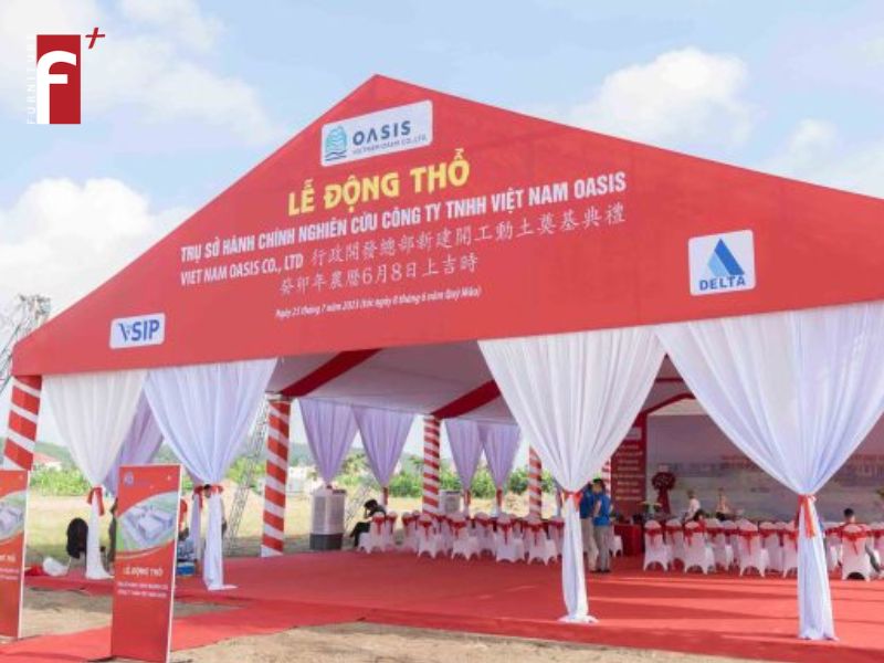 Lễ động thổ dự án xây dựng trụ sở hành chính nghiên cứu Công ty TNHH Việt Nam OASIS